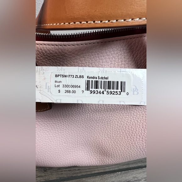 Dooney & Bourke NEW Women’s Blush Pink Pebble Leather Barrel Satchel - Picture 6 of 16